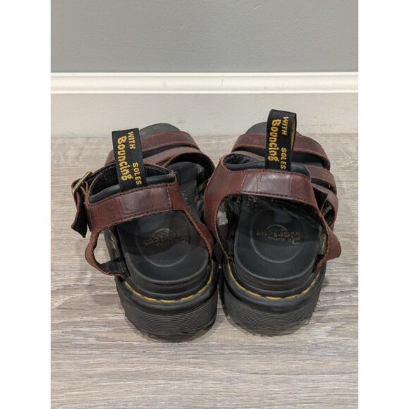 Dr Doc Martens Vegan Blaire Sandals Womens 5 EU 36 Brown Chunky Bouncing Sole - Picture 5 of 16